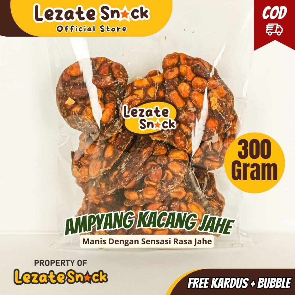 Sedap Snack - Ampyang Jahe 300 GR Toples / Gula Kacang Murah Ampyang Kacang Gula Jawa Khas Solo
