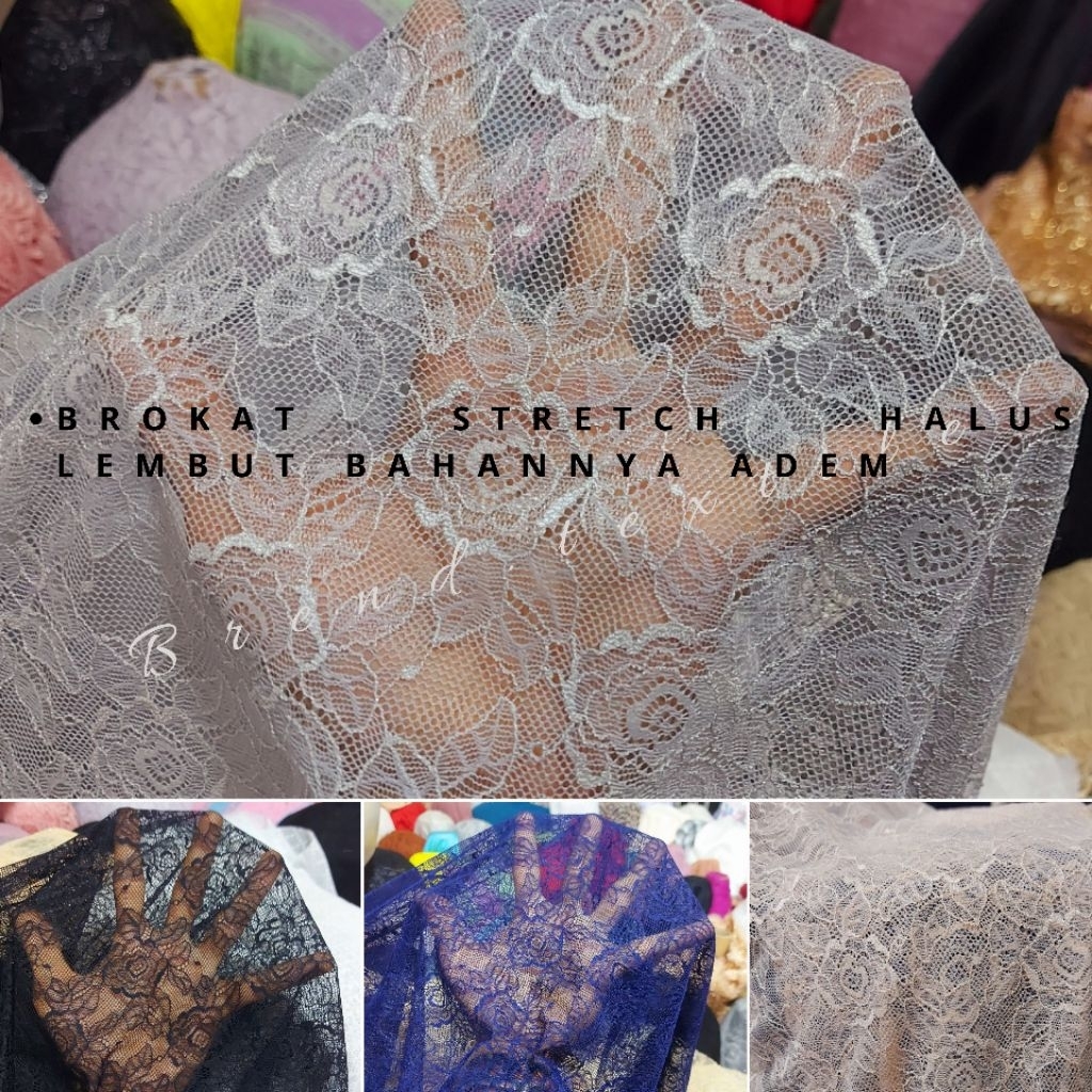 kain brokat premium  - kain brokat stretch  - kain brokat luxury  - kain brokat stretch 4warna dr