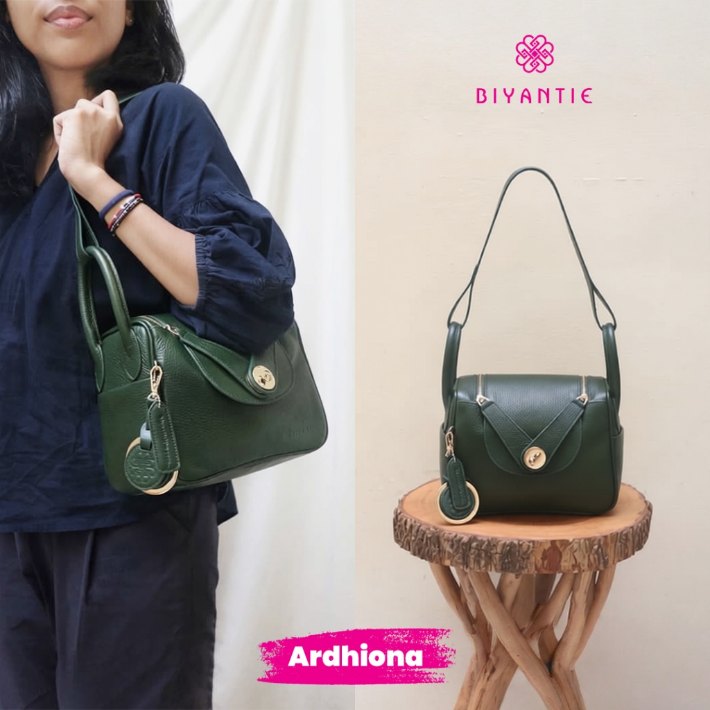 Biyantie Ardhiona Shoulder Bag Exclusive Handcrafted 100% Genuine Leather with Suede Interior Luxury