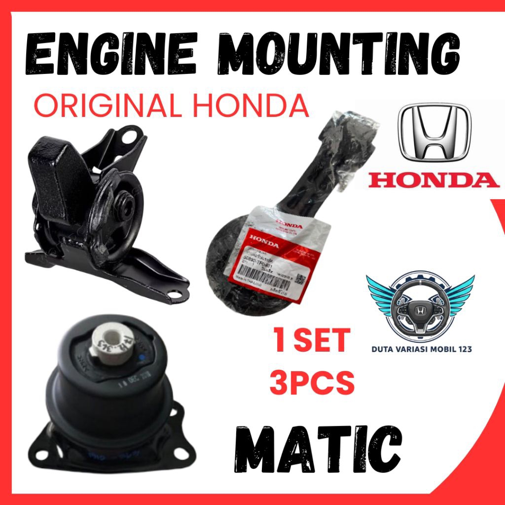 Engine Mounting Dudukan Mesin SET Mobilio, Brio 2014-2025 MATIC Original