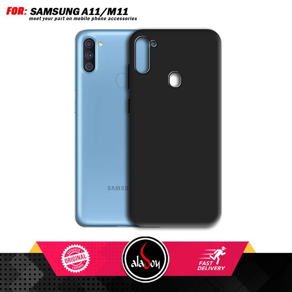 Case Samsung A11, M11 Softcase Silicone Premium Black Matte Casing