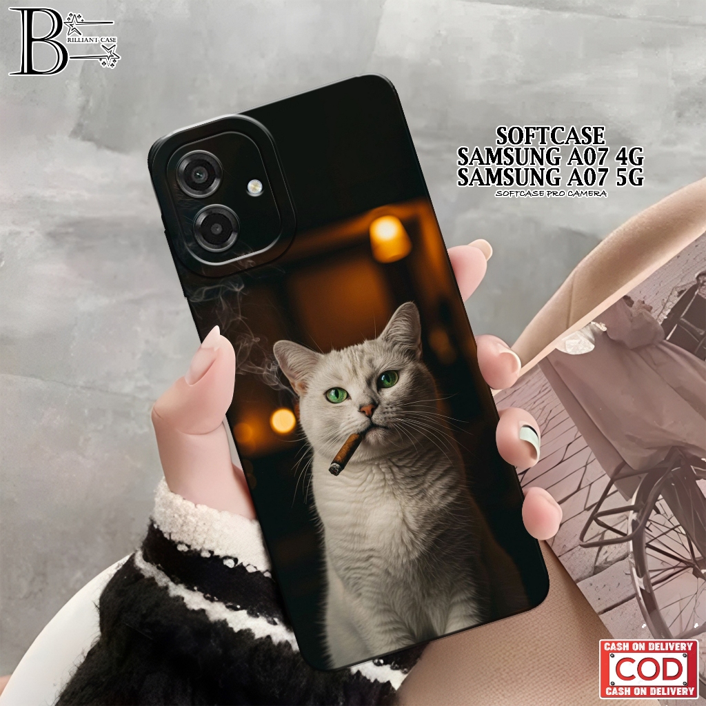 Case Samsung A07 5G 2026 Terbaru - Fashion Case Kucing - Casing Samsung A07 5G 2026 - Silikon Pro Ca