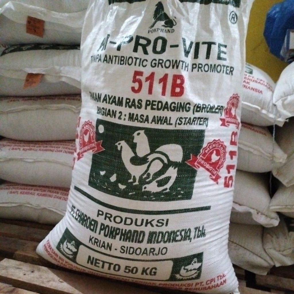 511 B Pakan Ayam Voer 10 KG Original Hi-Pro-Vite CHAROEN POKPHAND