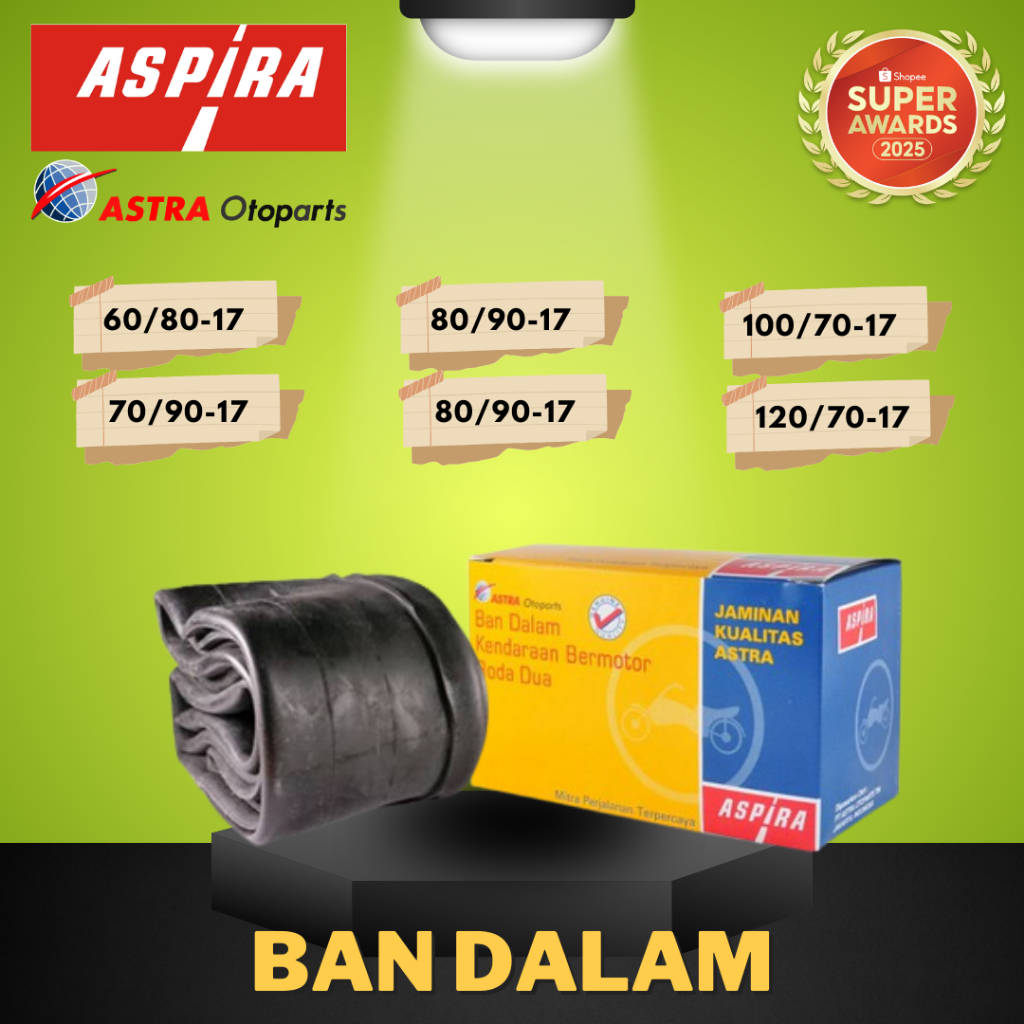 [READY COD] BAN DALAM ASPIRA RING 17 / ASPIRA BAN DALAM MOTOR 70/90 - 80/90 - 90/90 - 100/70 - 120/7