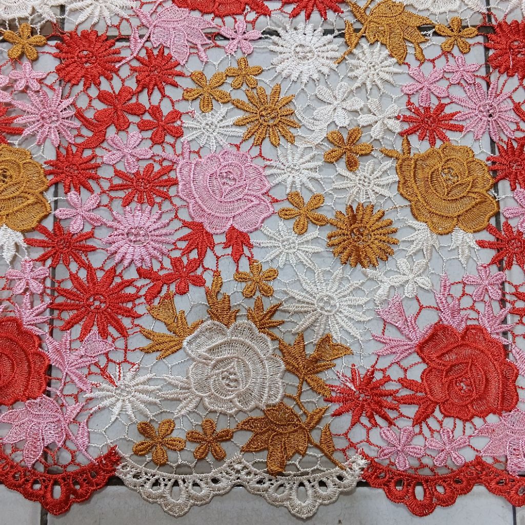 kain brukat Prada motif bahan kain katun brukat premium bahan brukat Prada kembang bahan brukat mete