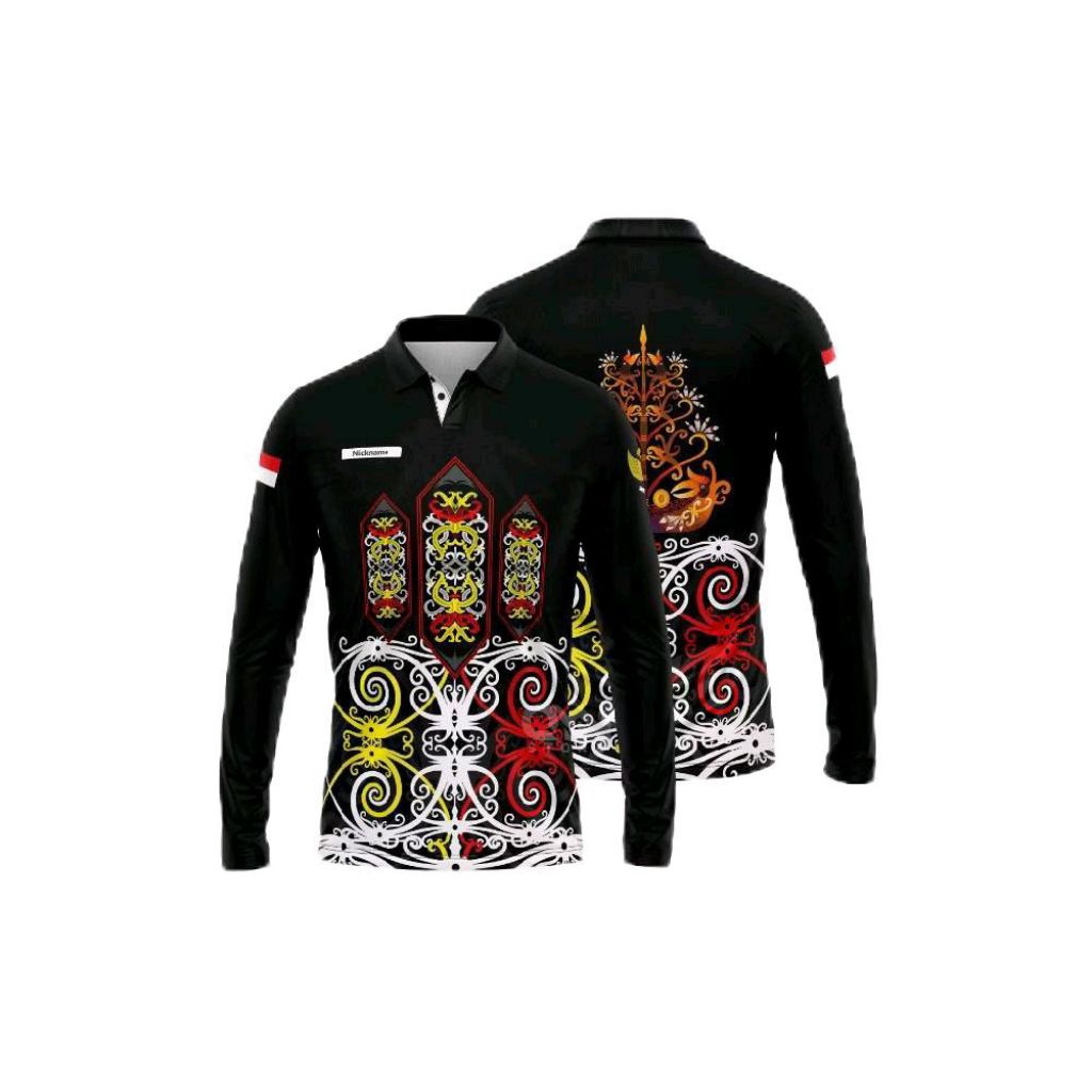 Kaos Batik Kalimantan Jersey Batik Kalimantan   Kalimantan Bajy Nunukan Borneo Kalimantan Selatan