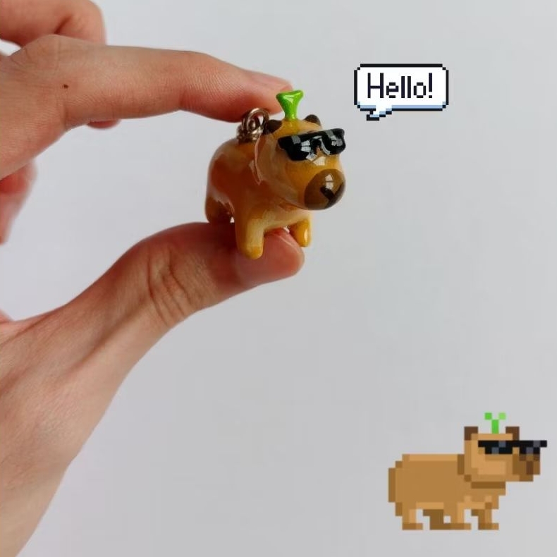 Gantungan Kunci Cool Capybara Growtopia