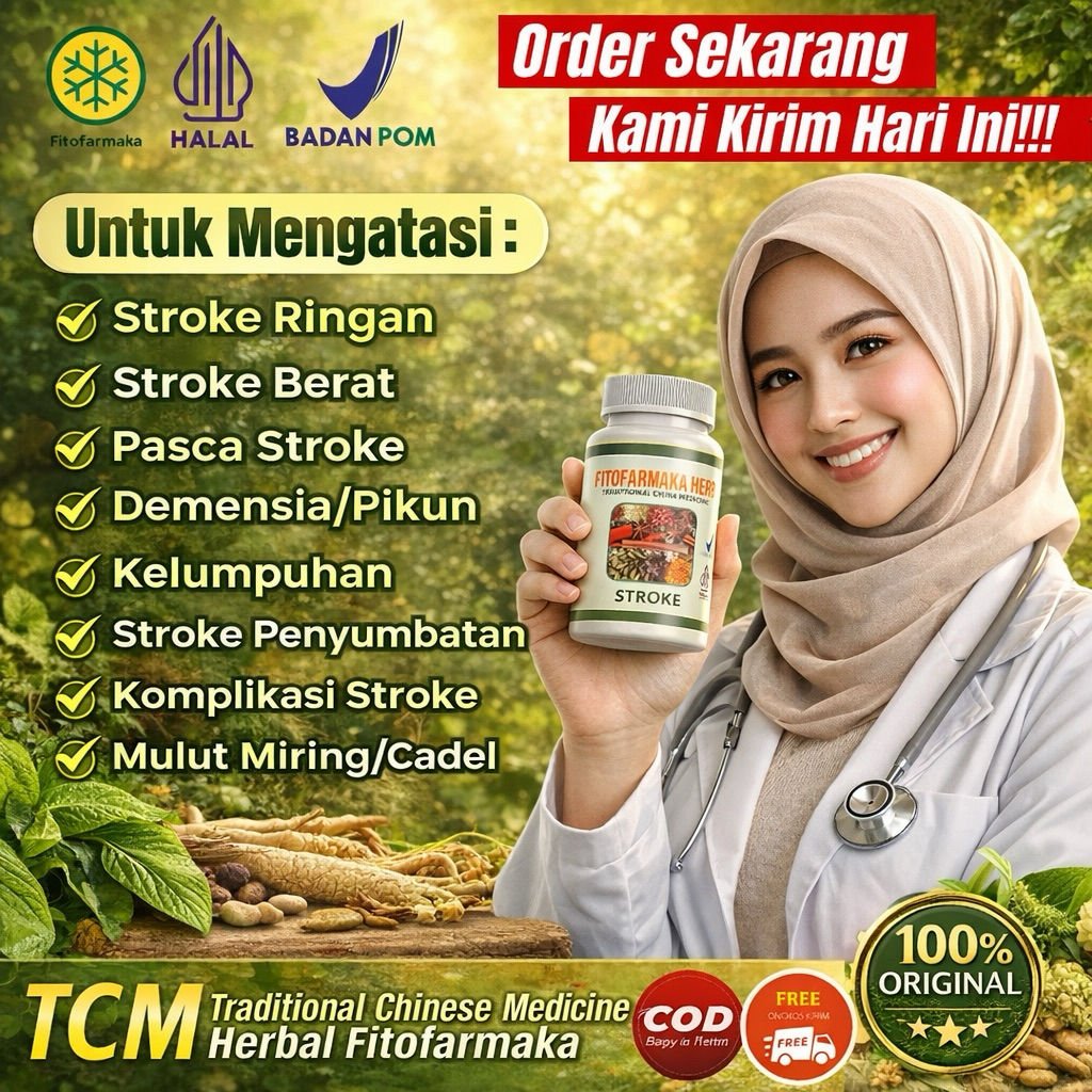 TCM FITOFARMAKA Stroke Atasi Stroke Berat dan Ringan Kelumpuhan Cadel Meringankan Gejala Stroke Pasc