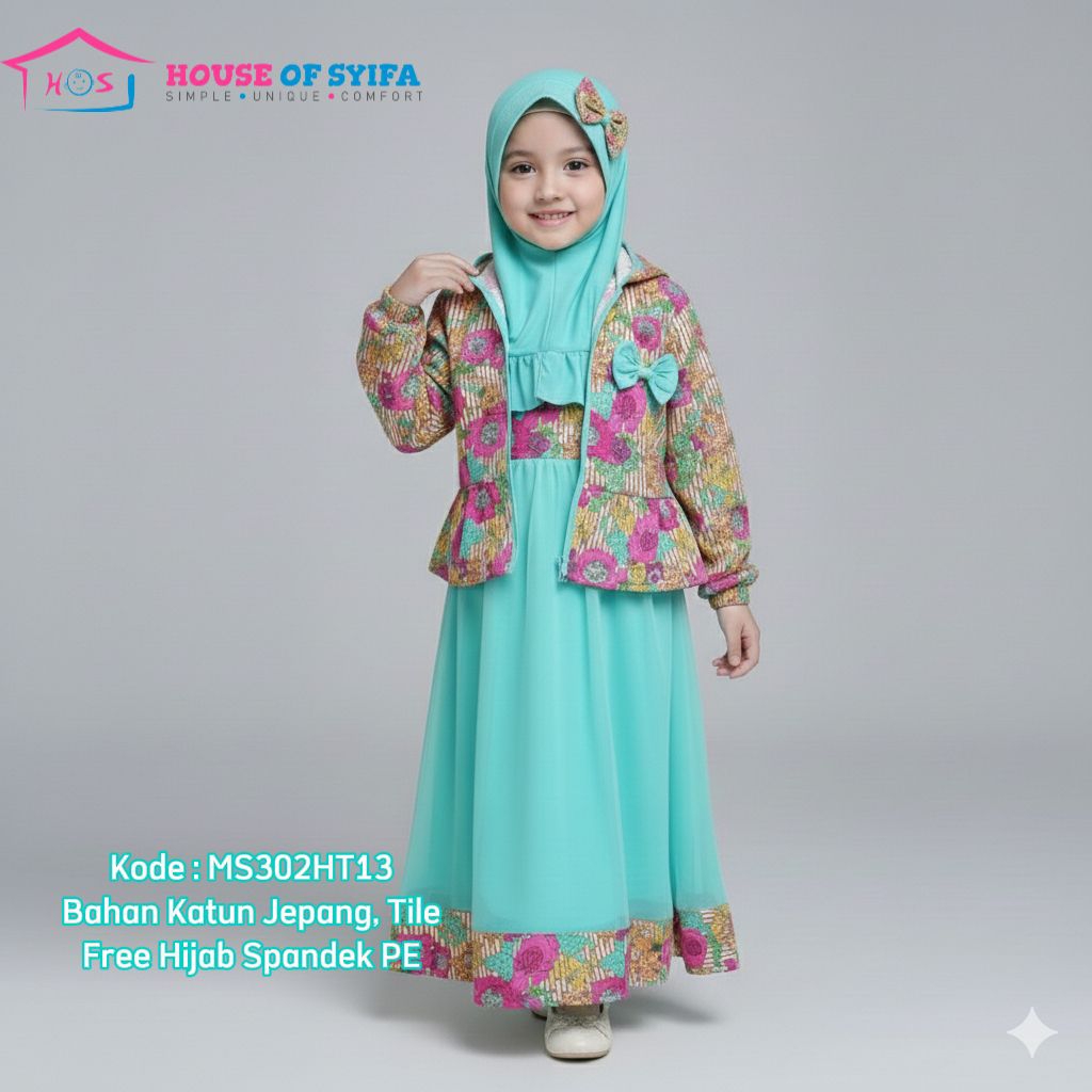 Promo Gamis Anak Perempuan Usia 3-4 Tahun Labella Tutu Hoodie MS302-HT