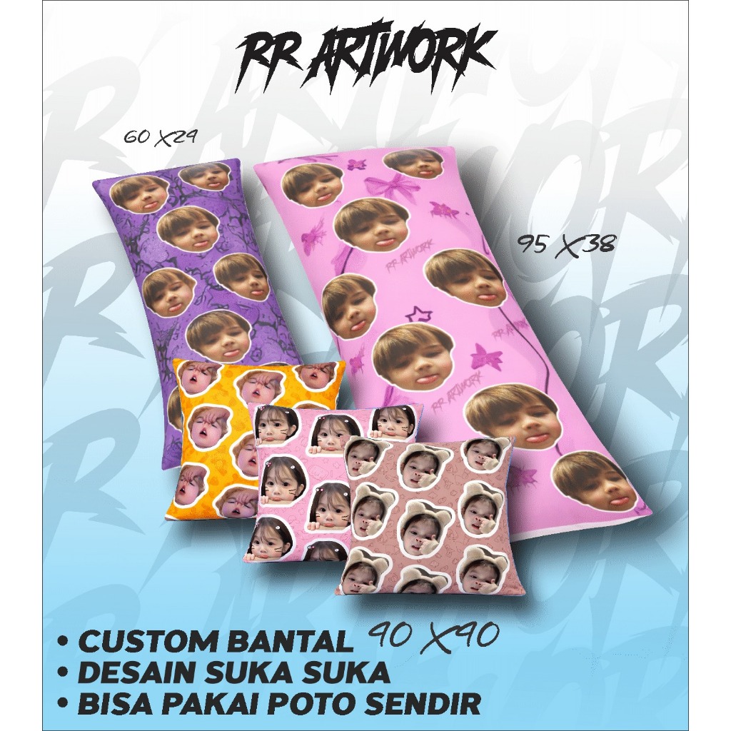 Custom Bentuk Unik – Bisa Foto Pribadi, Kpop, Anime, Hewan Peliharaan . bantal , guling dan gantunga