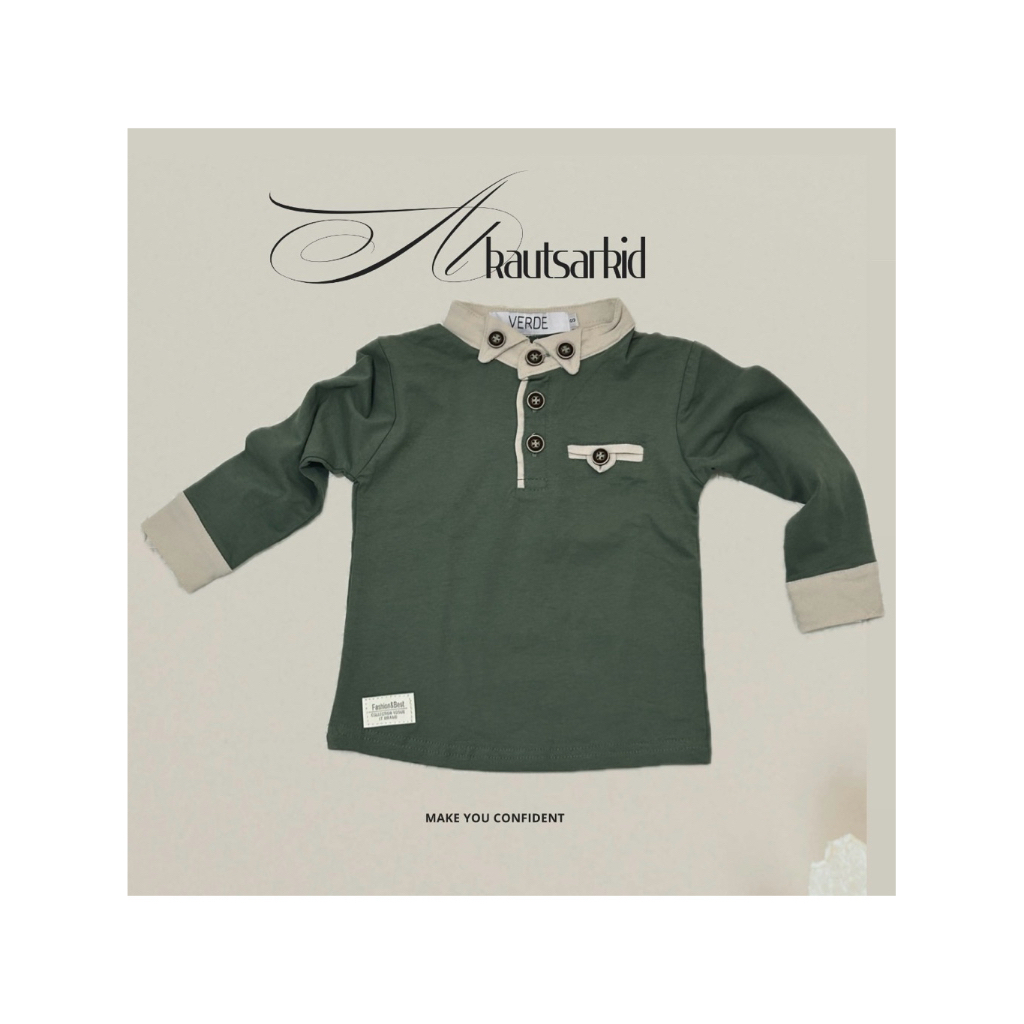 KAOS KOREAN STYLE COWOK LENGAN PANJANG|KAOS ARMY COWOK|KAOS BABY 3-6 bulan