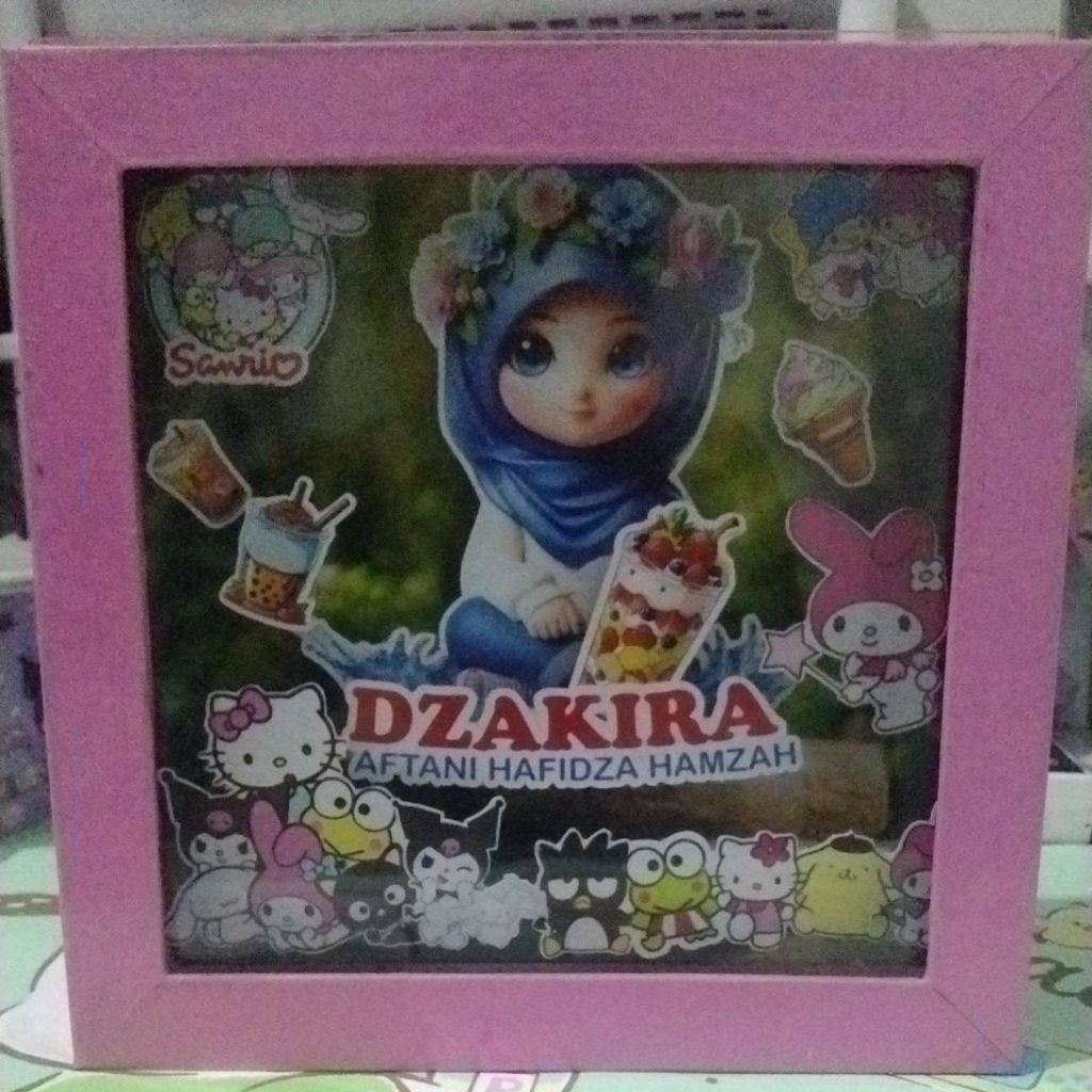 Pop Up Frame Custom Nama dan Tema