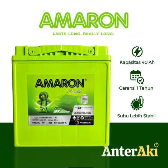 AMARON HILIFE FLO 50B20R Aki Mobil Terios Rush New - Aki Kering 40Ah