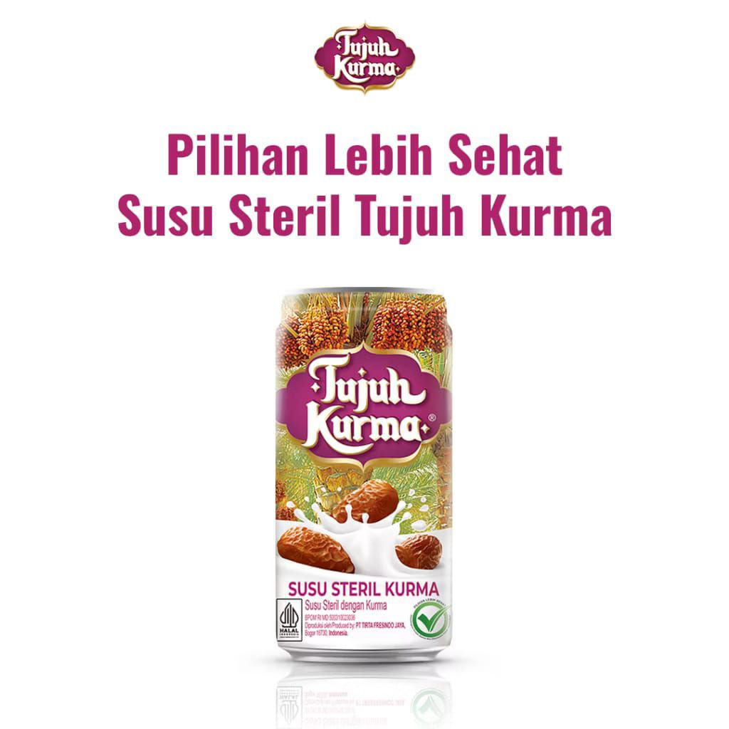 TUJUH KURMA SUSU STERIL KURMA KEMASAN KALENG 189 ML / SUSU STERIL DENGAN KURMA / SUSU KURMA