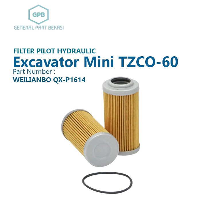 Filter Pilot Hidrolik Excavator Mini TZCO-60 QX-P1614 Jimco
