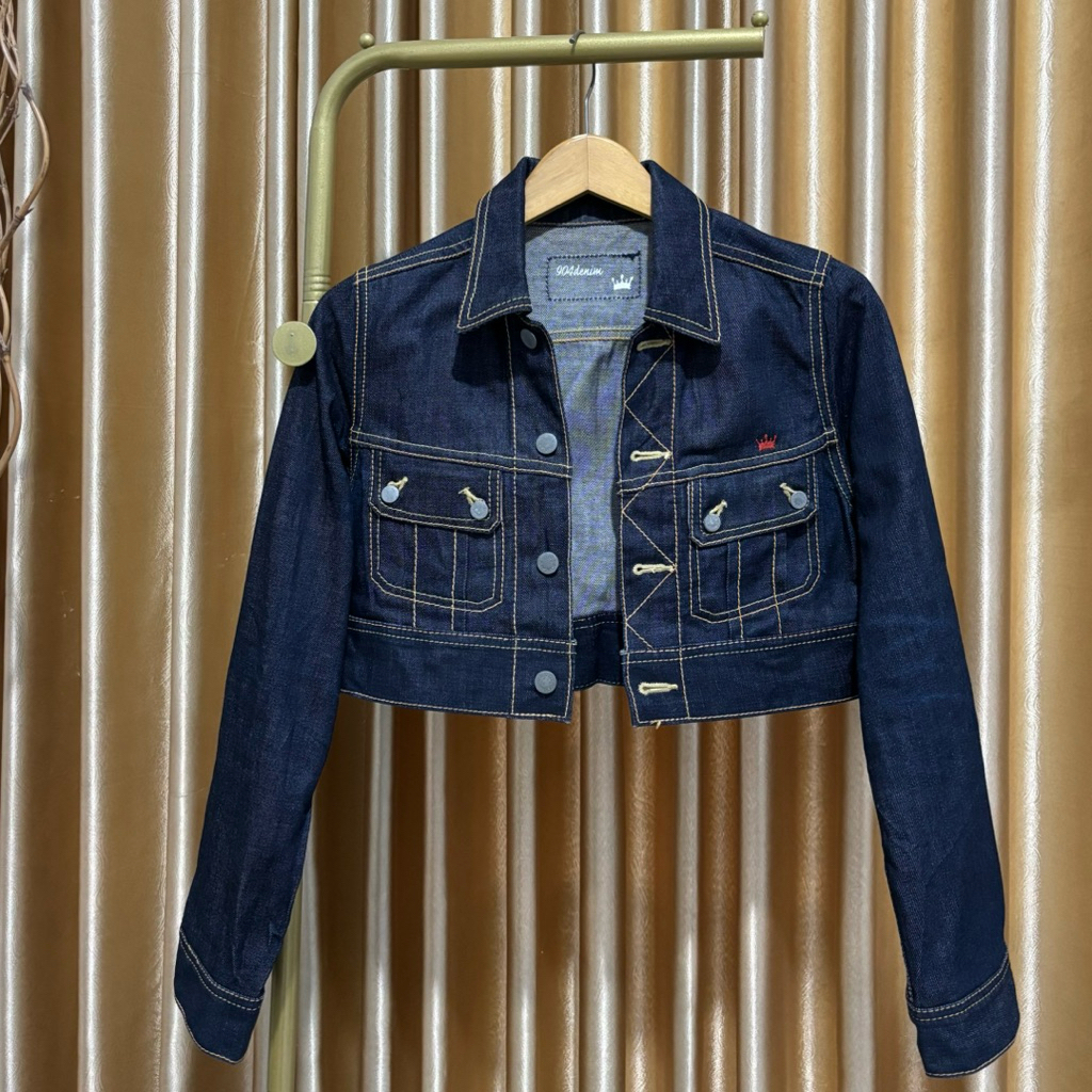 jacket jeans jaket fashion crop outer anak perempuan remaja wanita woman women pre lov pre loved pre