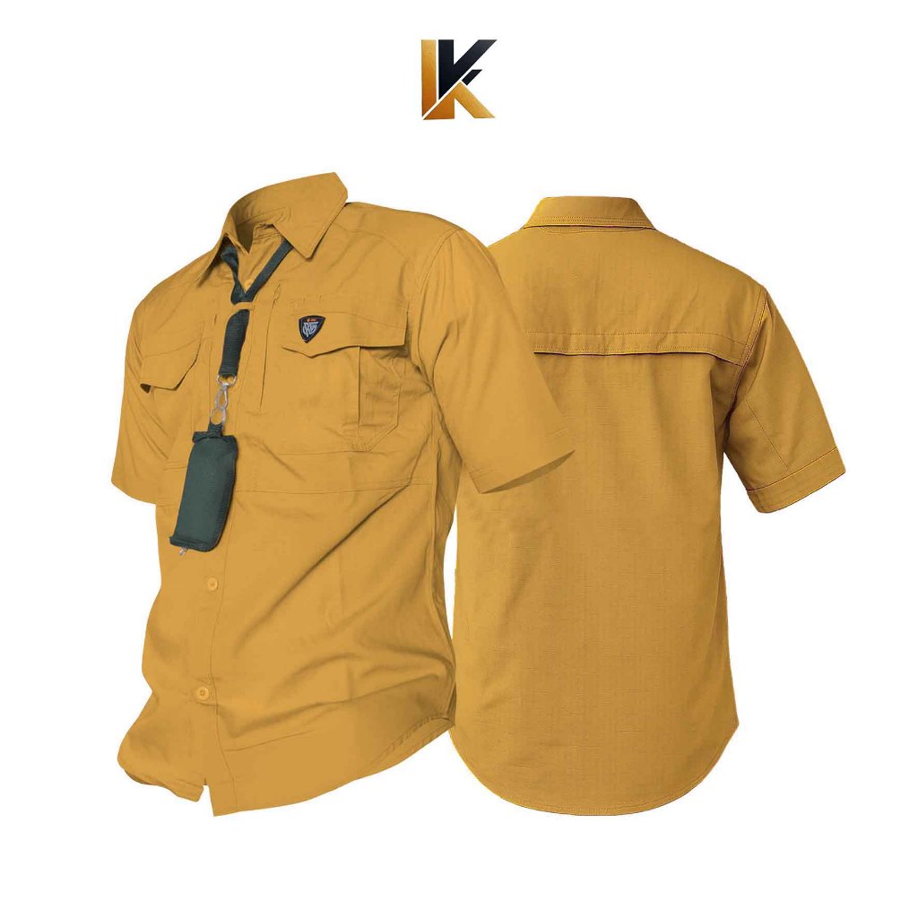 Kemeja Tactical Pria Pendek BAHAN PERNUSA Formal Outdoor Banyak Warna