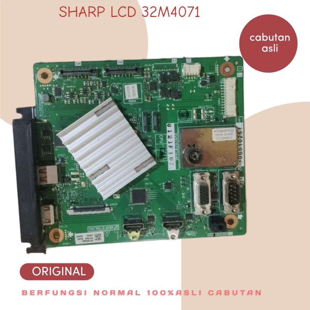 MB MAINBOARD MOTHERBOARD MESIN TV SHARP LCD 32M4071-32M4071 -32M400M