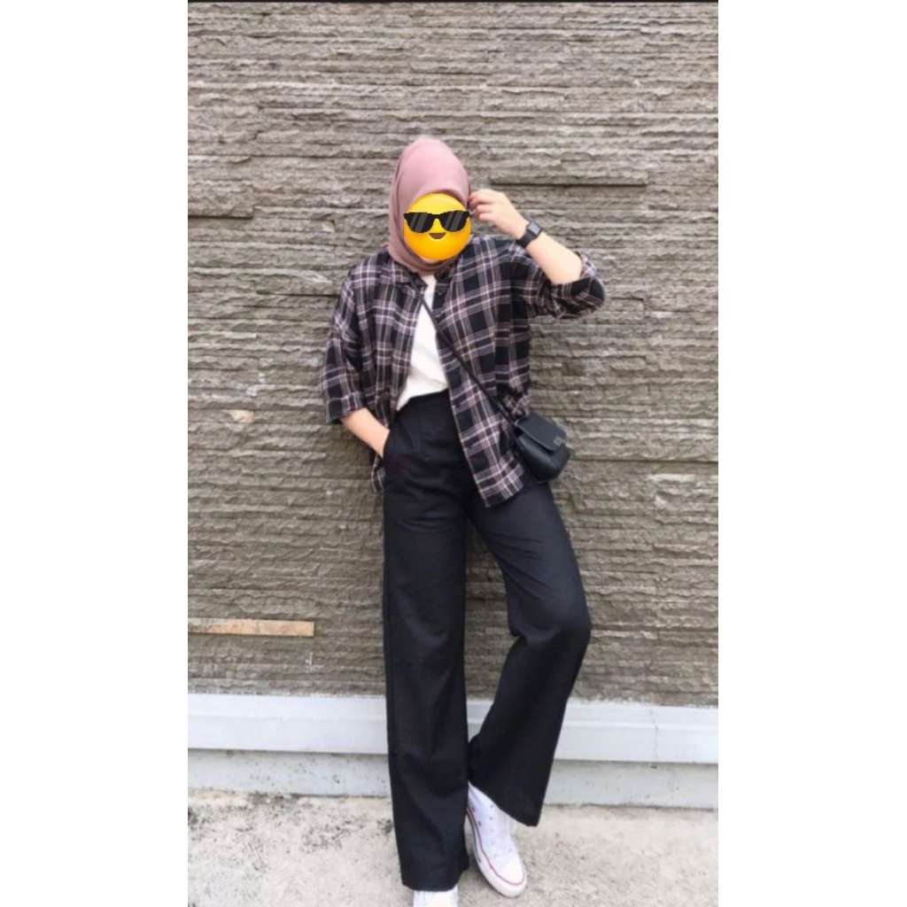 Bakol Klambi02 Kemeja Flanel Import Premium Cewek Cowok Unisex lengan panjang