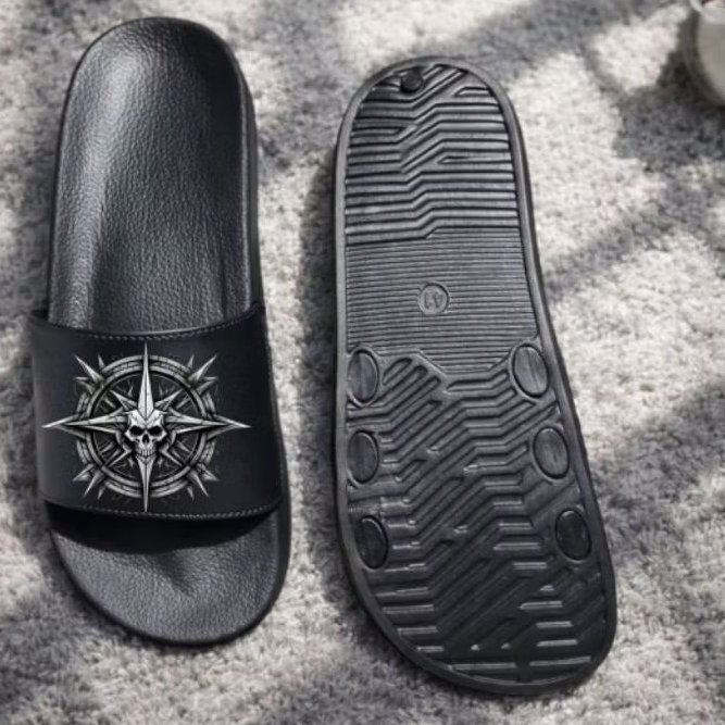 sandal pria slip on sandal karet pria ringan dan nyaman