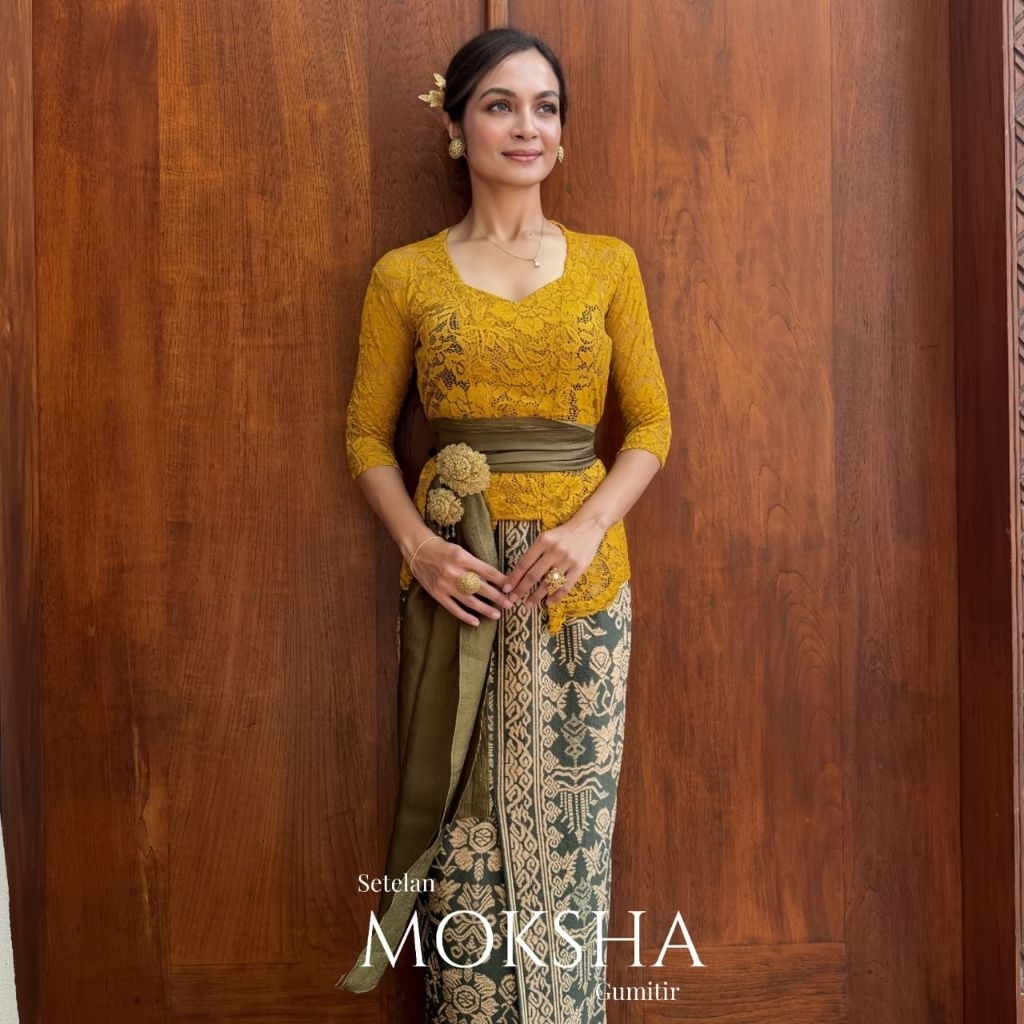 Setelan Kebaya Bali strech Moksha | Kebaya Kutubaru Bali