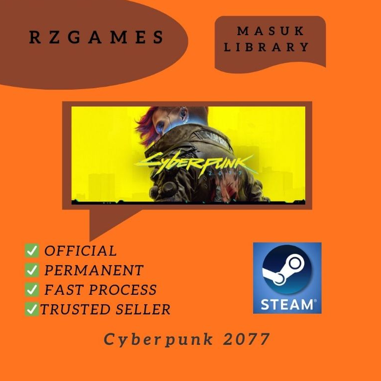 Cyberpunk 2077 | PC GAME STEAM ORIGINAL | MASUK LIBRARY PERMANEN | FAST PROCESS |