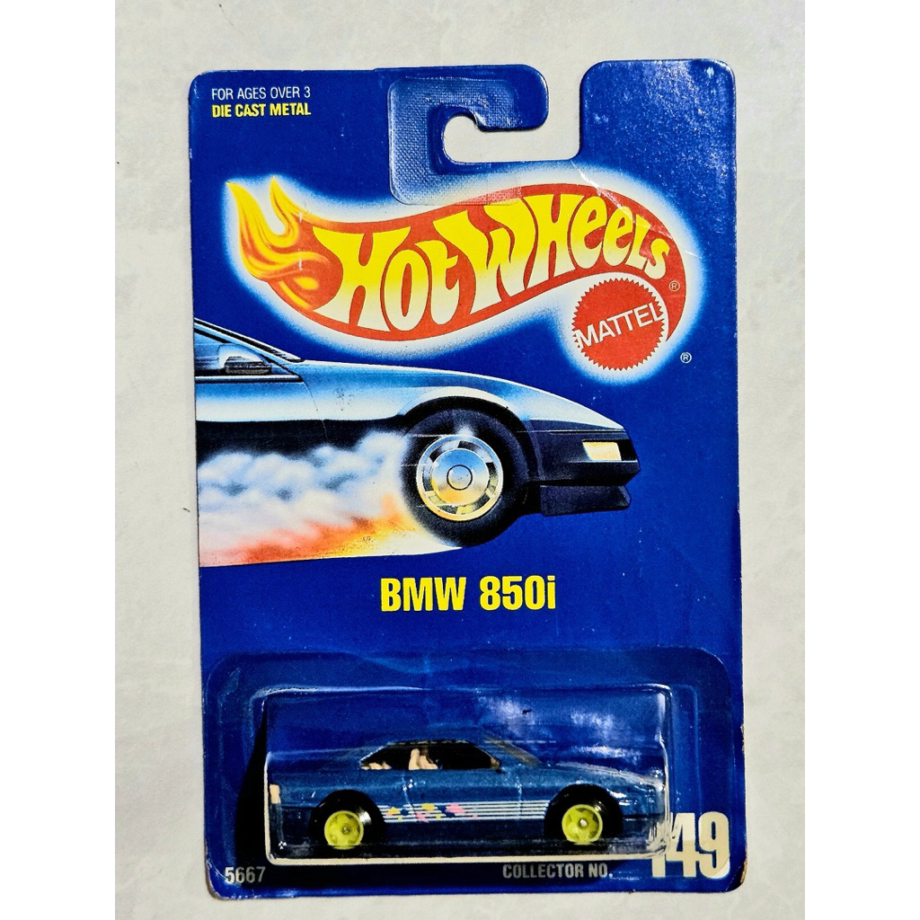 Hot Wheels 1992 Blue Card BMW 850i