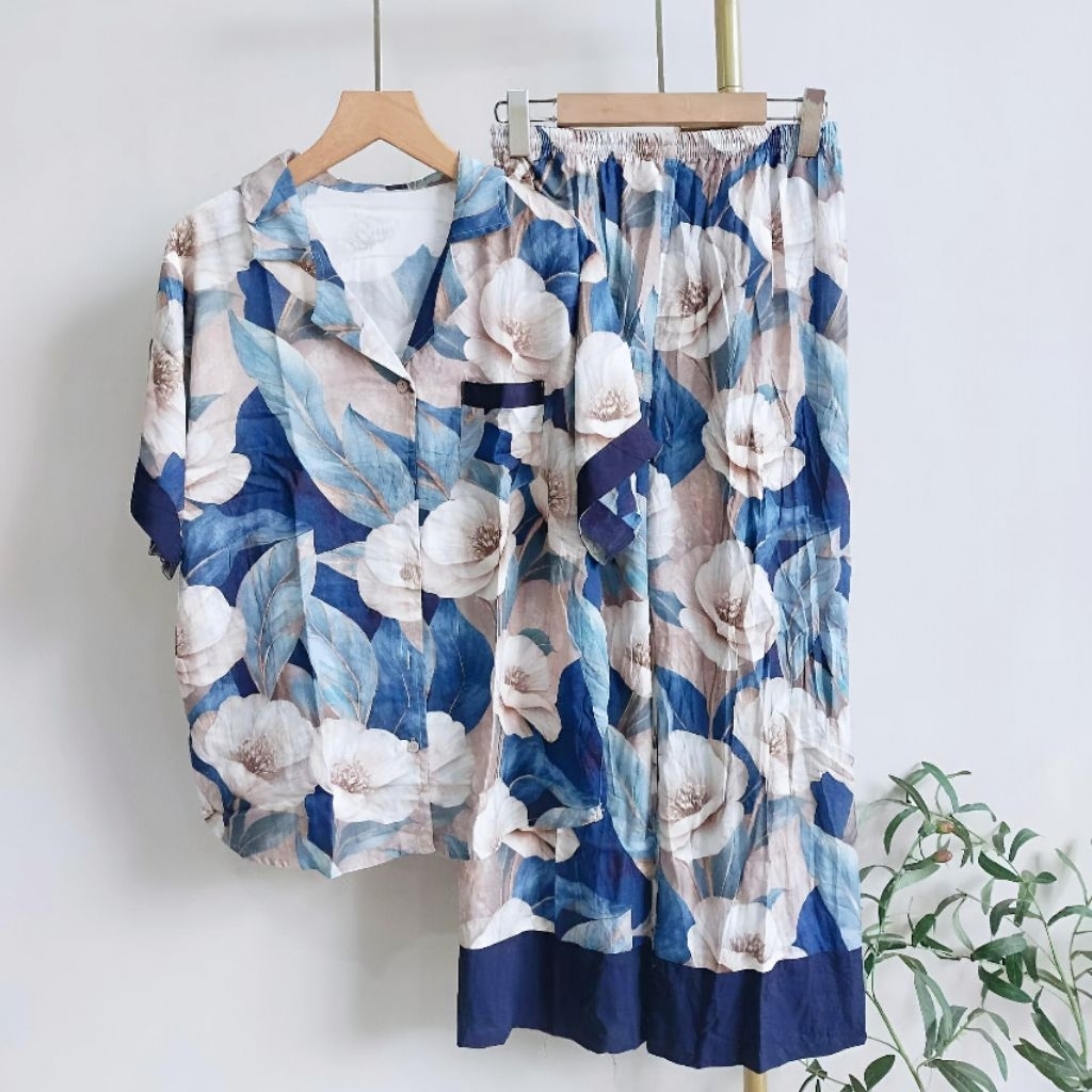 Setelan Juana Jumbo Ld 120 Rayon Viscose 4115 | Piyama | One set Baju Tidur Oneset Busui