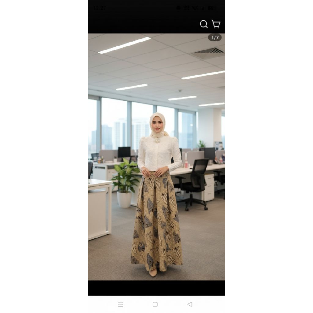 outer batik premium kerja lengan panjang