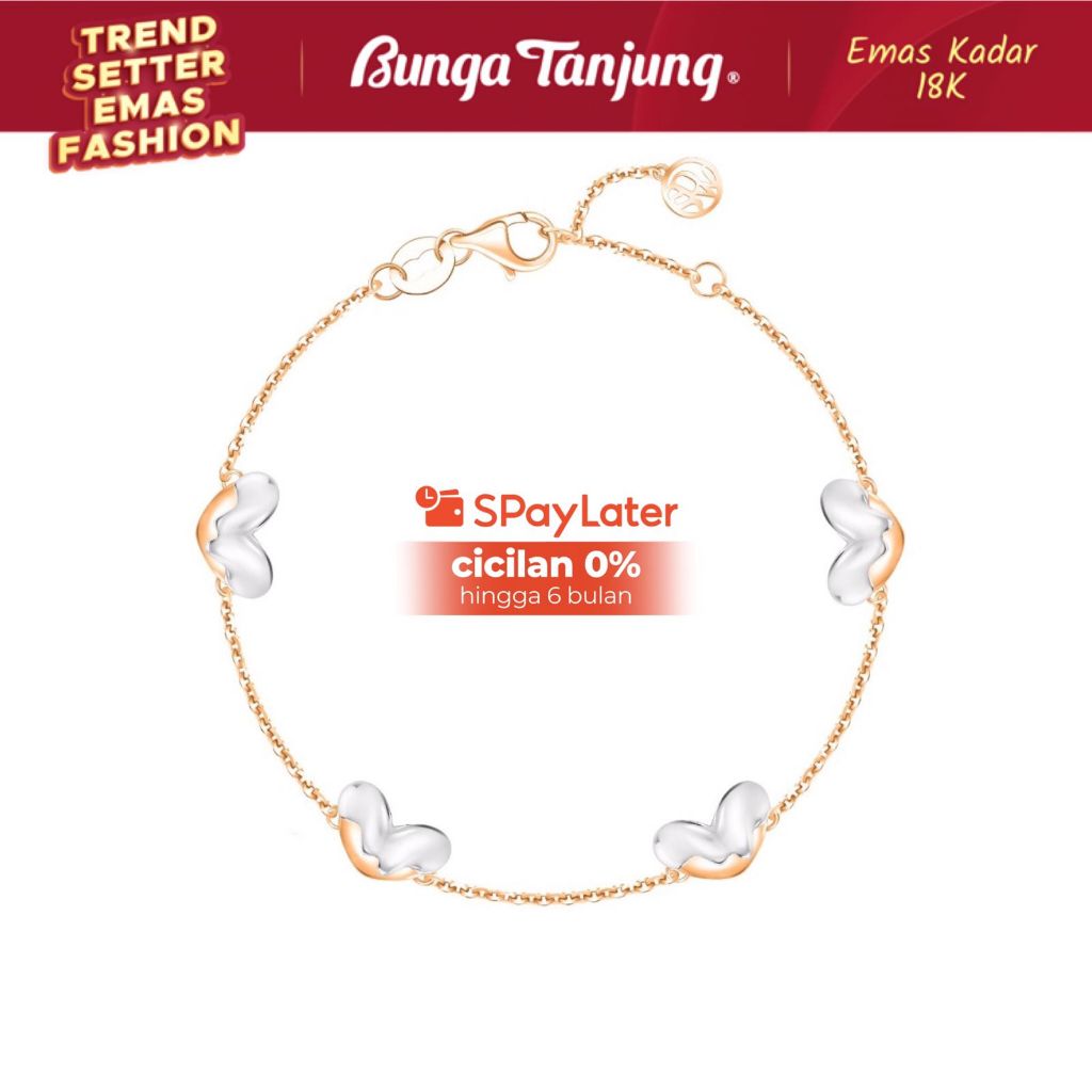 GELANG GOLDEN LOVE MELTS B - SDW GOLD - EMAS 18K BUNGA TANJUNG GOLD