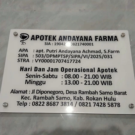 Papan Nama Praktek Dokter, Apoteker, Bidan, Perawat