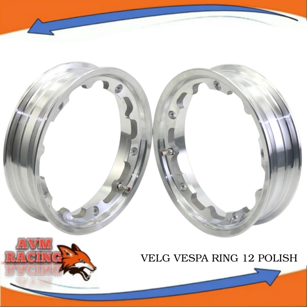VELG VESPA TUBLES SCARLET - Pelek Velk Velg Tubles Vespa Px Sprint PTS Pxe Exclusive Excel Ring 12