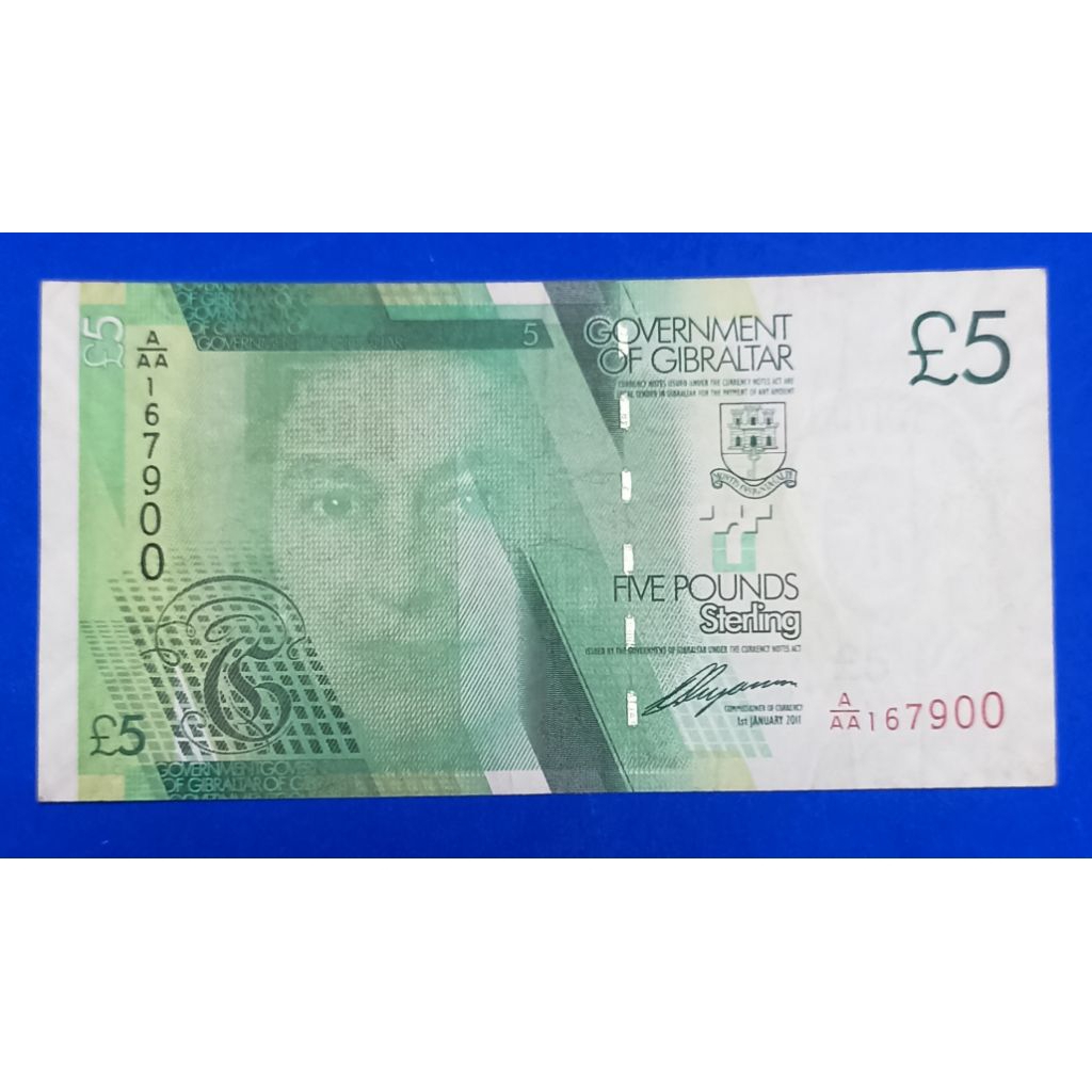 UANG KERTAS GIBRALTAR 5 POUND