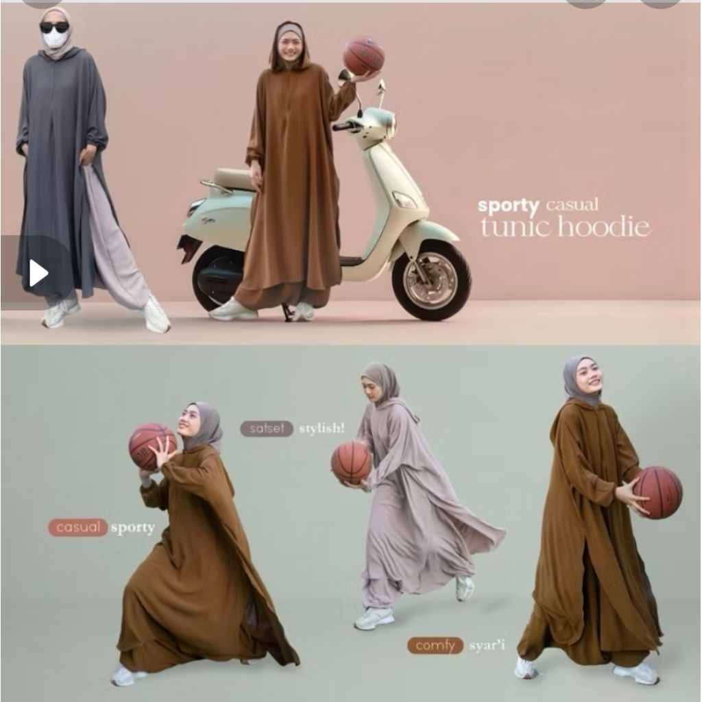 Leila Set Hoodie/sirwal tunik sporty