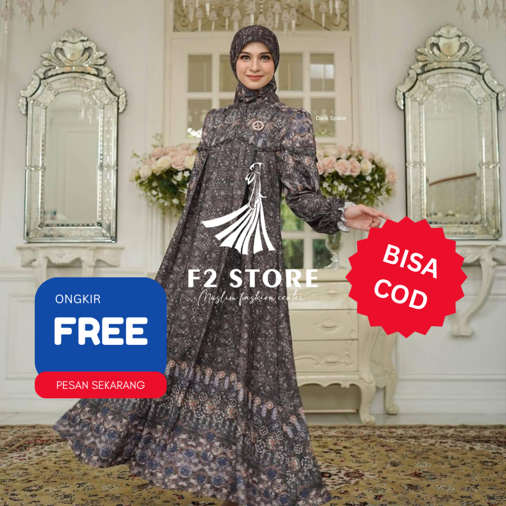 FASHION MUSLIM DRESS MUSLIM GAMIS NADHEERA LUXURY ASWARARAYYA MIDI DRESS STYLE 1 ORIGINAL