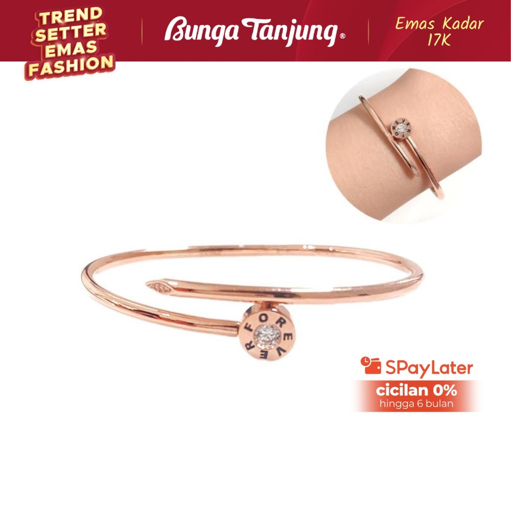 GELANG FASHION PAKU C - EMAS 17K - BUNGA TANJUNG GOLD