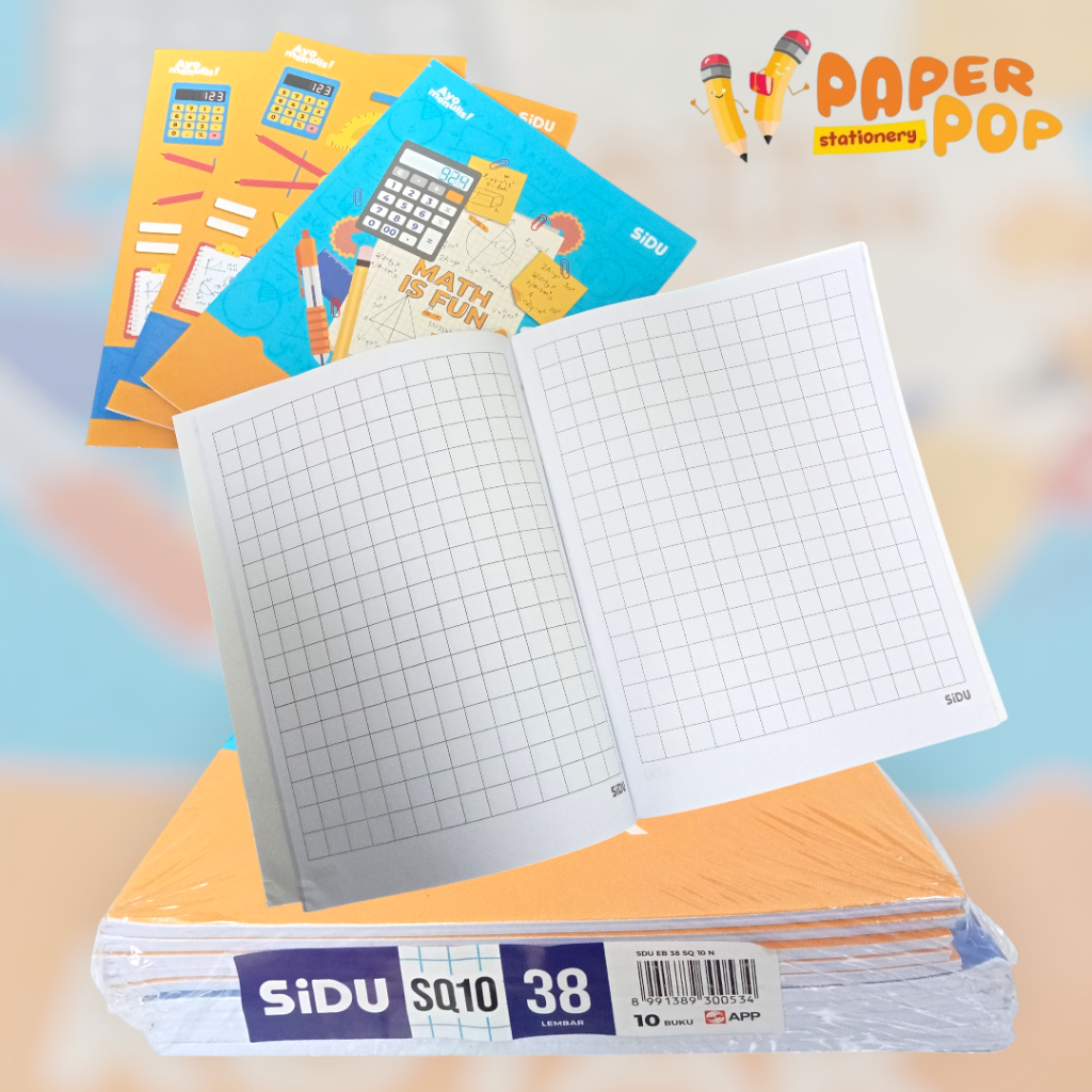 BUKU TULIS KOTAK KECIL MANDARIN SIDU A5 38 LEMBAR