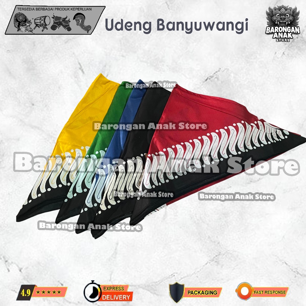 Barongan Anak Store Udeng Banyuwangi Bentuk Segitiga