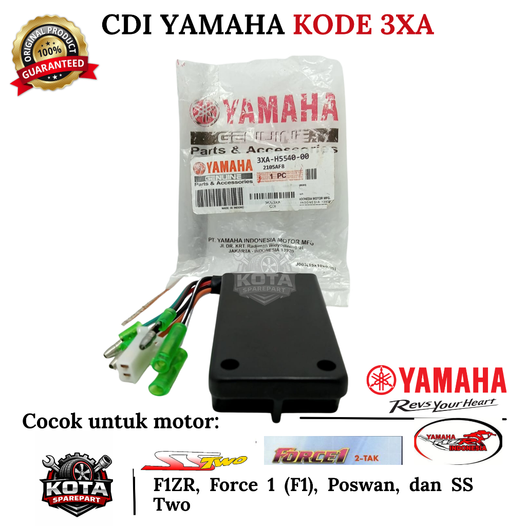 CDI ORIGINAL YAMAHA KODE 3XA UNTUK MOTOR F1ZR, FORCE 1, POSWAN, DAN SS TWO