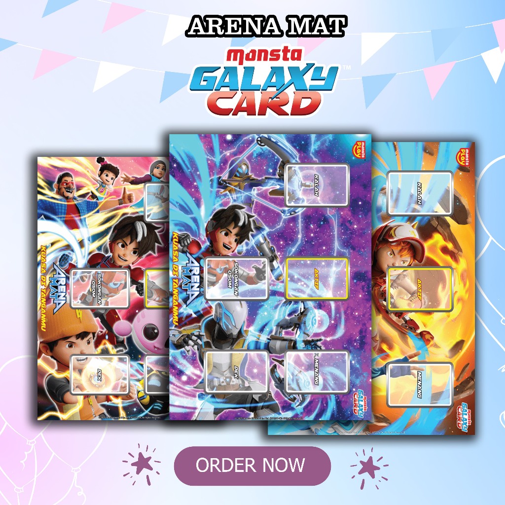 Arena Mat MECHAMATO MASKMANA ,BOBOIBOY KUASA TAHAP KETIGA  (MGC),Arena Bermain kartu boboiboy Monsta