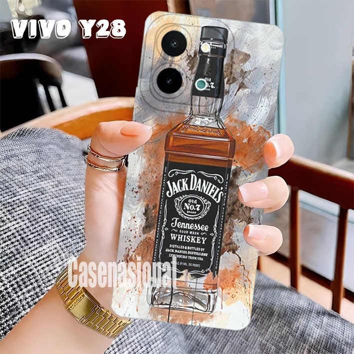 Bumper VIVO Y28 Motif Jack daniels Case lentur kekinian Terbaru - Case Hp - Silikon Lentur - All Typ