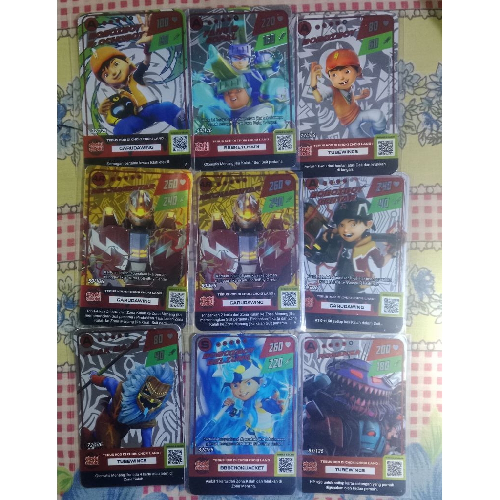 Choki Choki BoBoiBoy - Monsta Galaxy Card Silver & Gold Holo Foil"