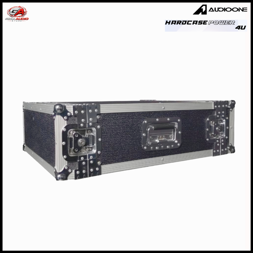 Box Hardcase Power Amplifier Ukuran 4U List Putih  Speaker Aksesoris Kabel Sound System | GA