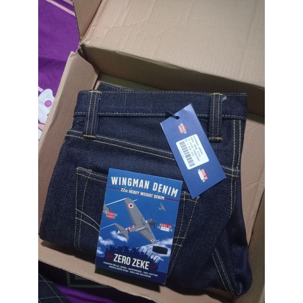 Denim wingman zero zeke 22oz ukuran 33