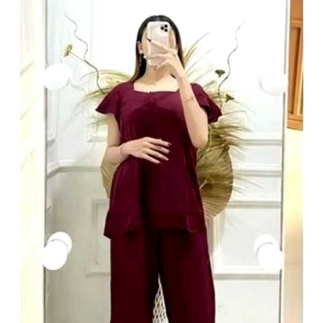 Setelan 7/8 Rayon Premium | Setelan Wanita Rayon Polos | Setelan Rayon Premium Quality