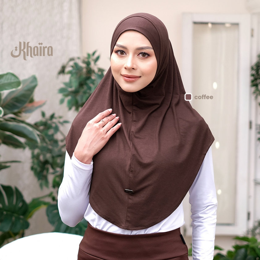 ZANEVA Khaira Bergo Instan Premium Rayon – Hijab Bergo Pet Malay Adem Nyaman Syar’i