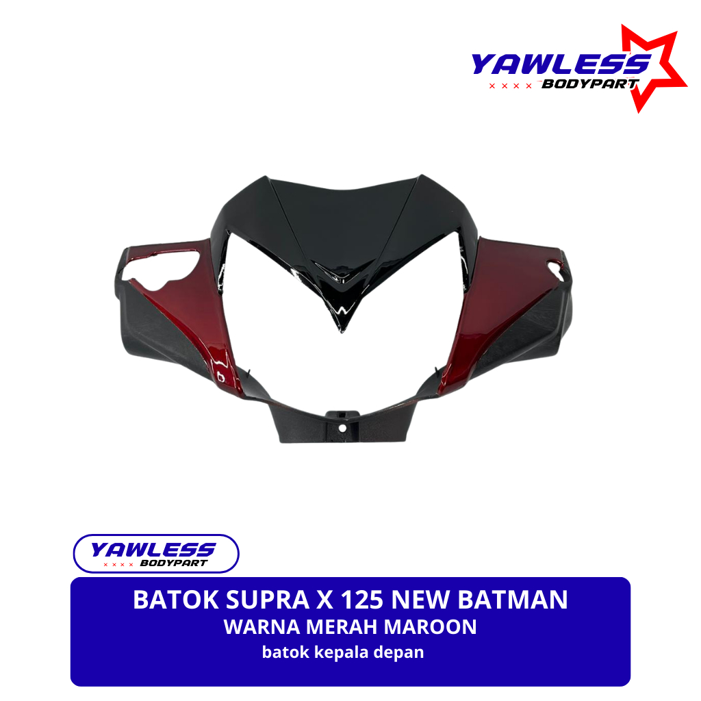 batok depan supra x 125 batman warna merah / batok lampu supra x 125
