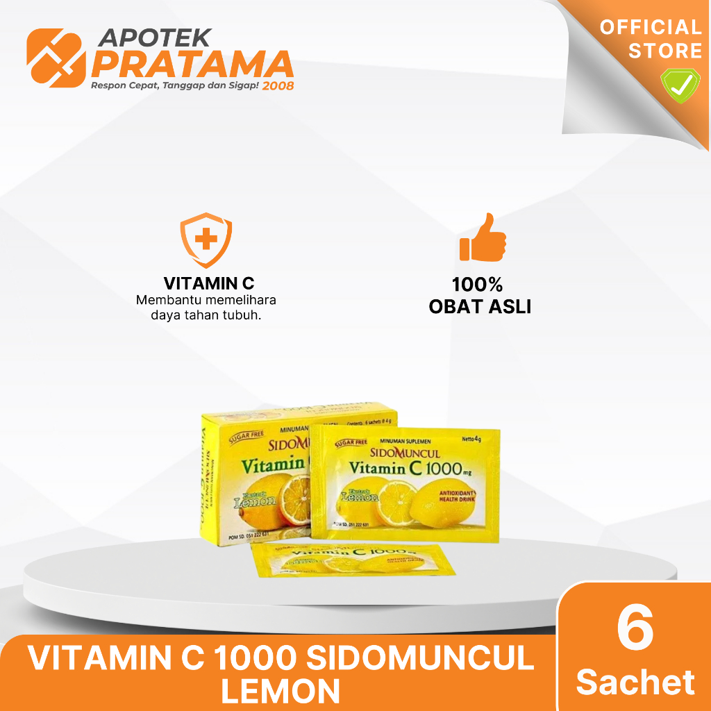 VITAMIN C 1000 SIDOMUNCUL (ORANGE, LEMON)/BOX