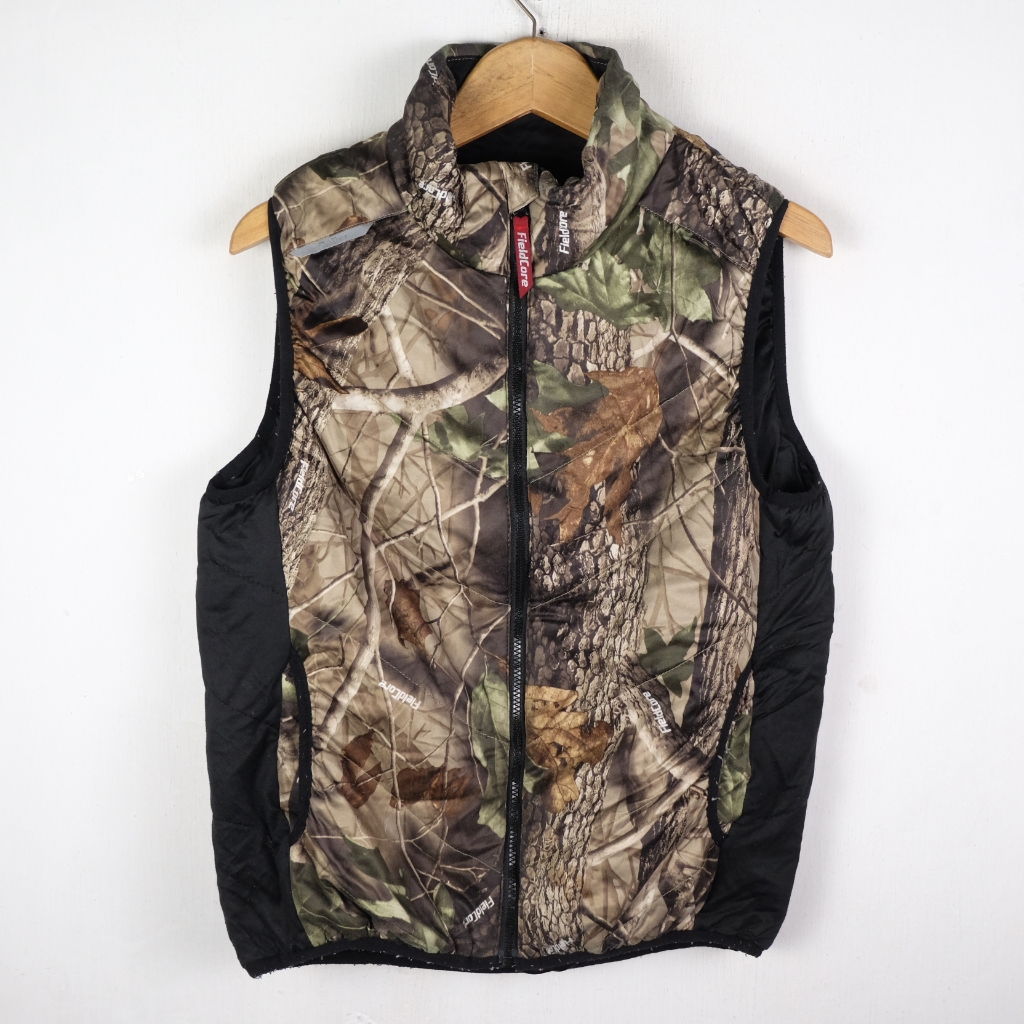 JAKET FIELD CORE CAMOUFLAGE REAL TREE DOWN PUFFER WINTER VEST JK184 SIZE M