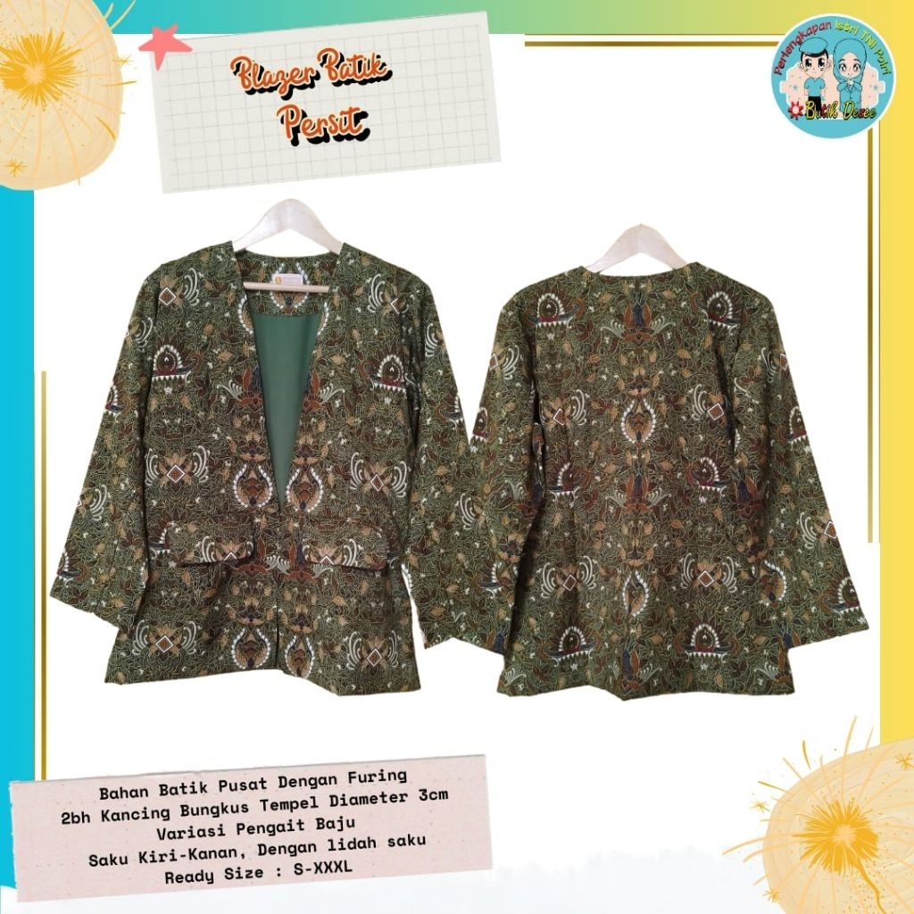 READY BLAZER BATIK PERSIT S - 4XL